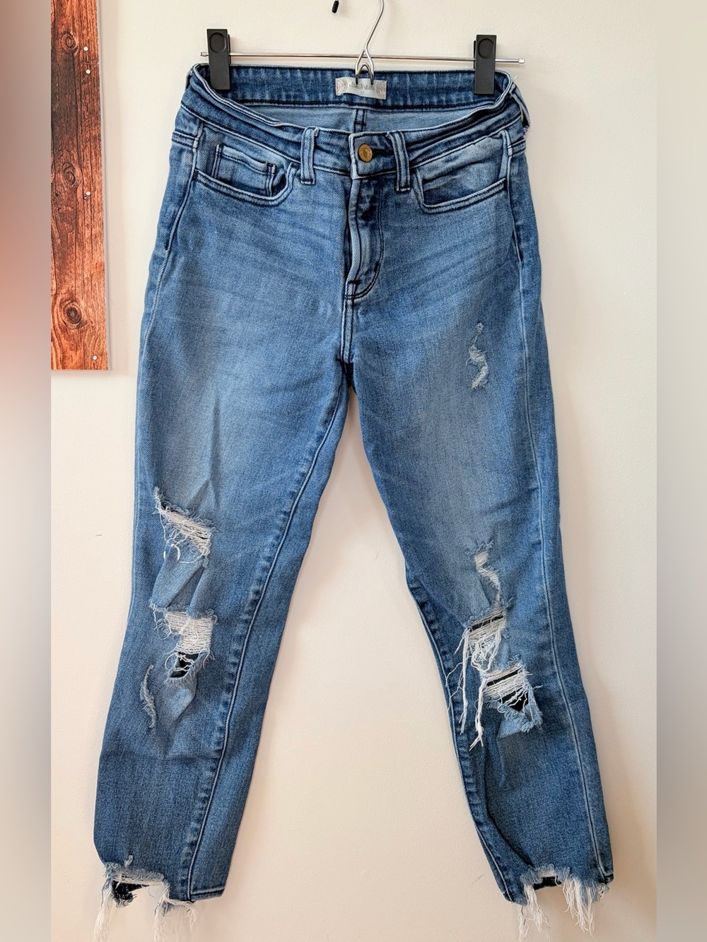 Altar'd State Distressed Medium Blue Skinny Jeans